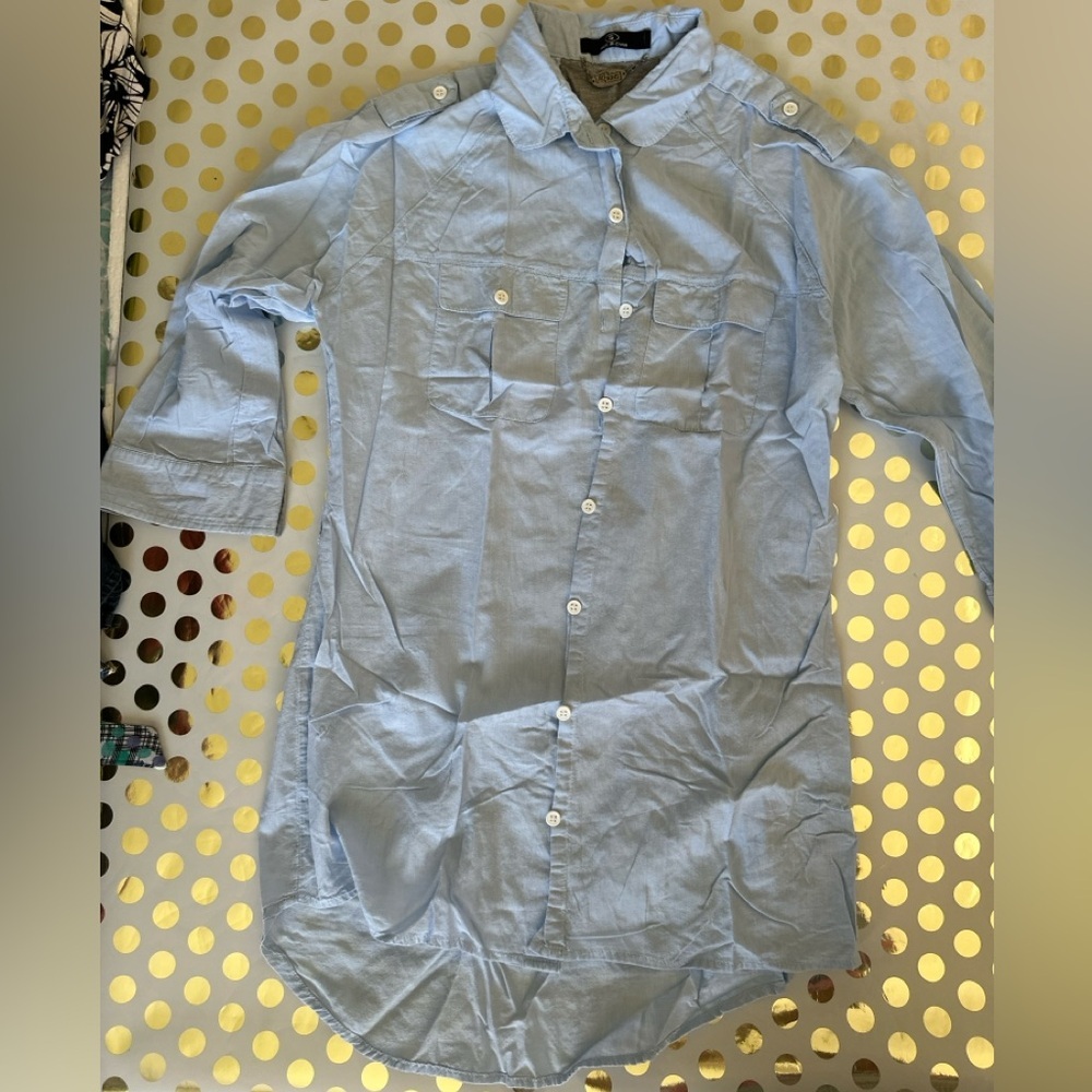 Blue Button Down Shirt with Classic Design